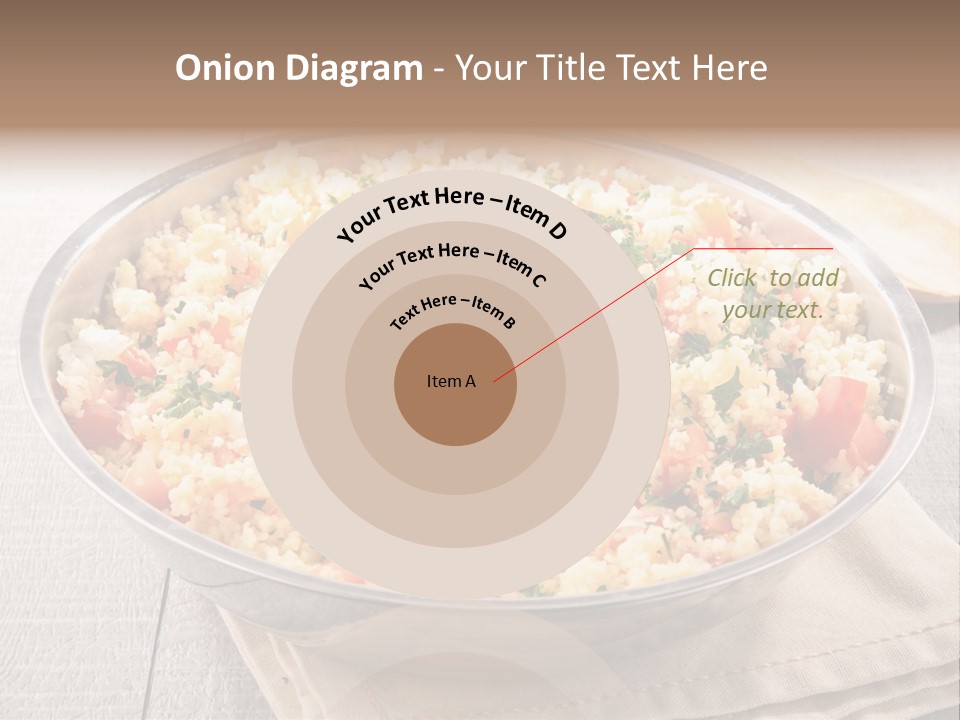 A Dish Of Rice With Tomatoes And Parsley PowerPoint Template