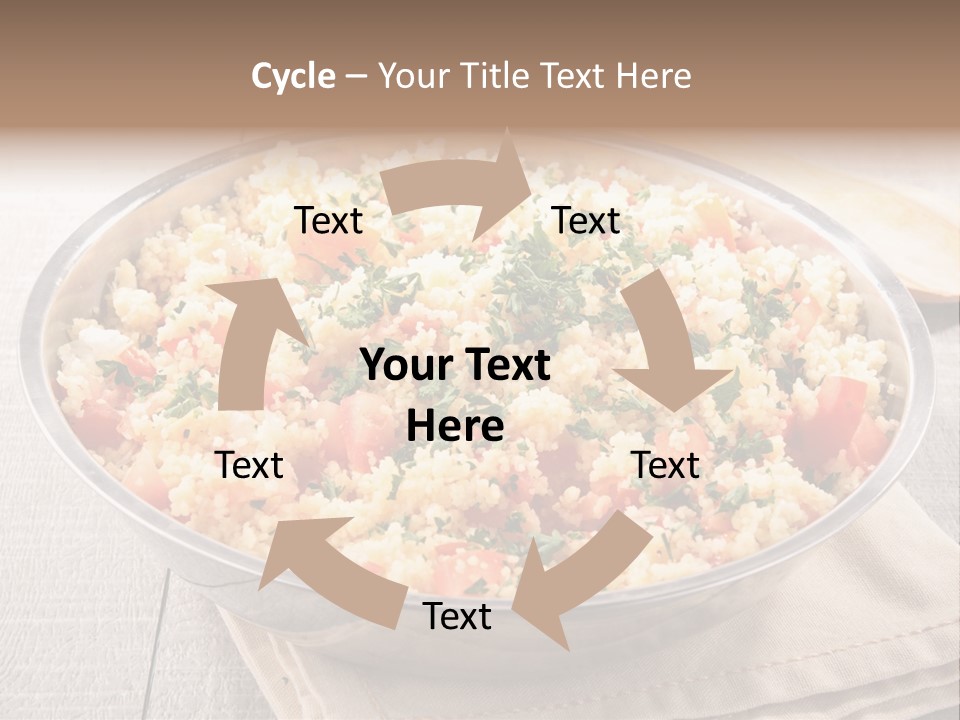 A Dish Of Rice With Tomatoes And Parsley PowerPoint Template