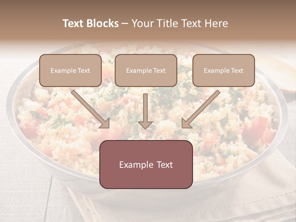A Dish Of Rice With Tomatoes And Parsley PowerPoint Template
