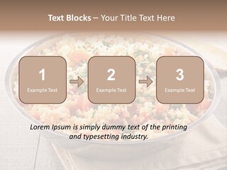 A Dish Of Rice With Tomatoes And Parsley PowerPoint Template