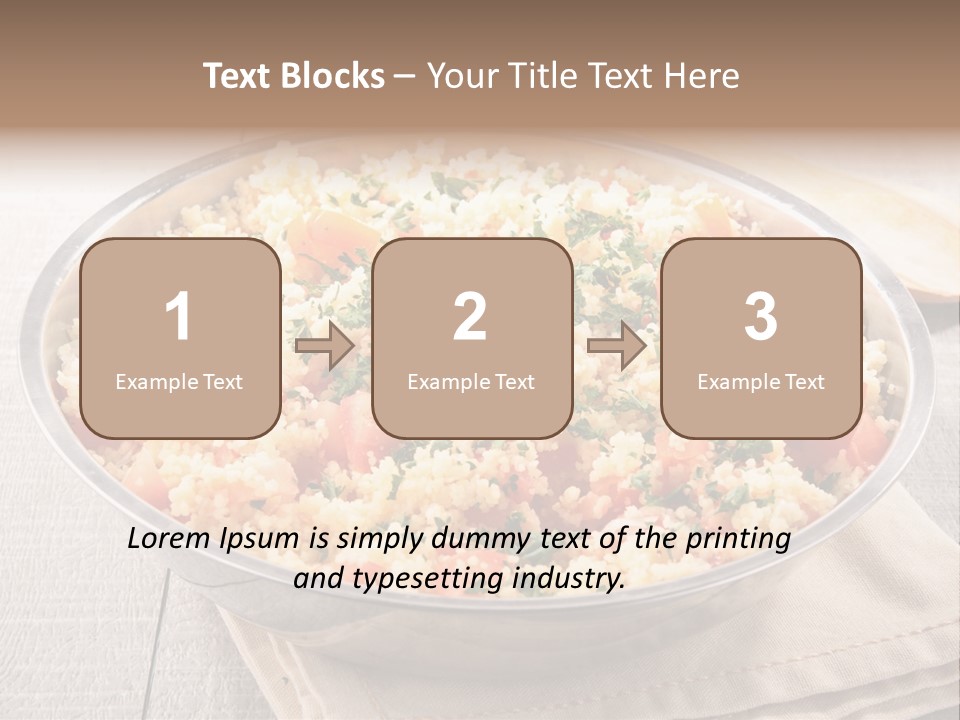 A Dish Of Rice With Tomatoes And Parsley PowerPoint Template