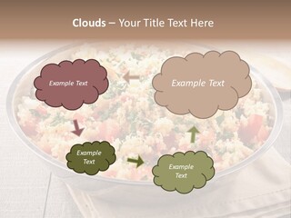 A Dish Of Rice With Tomatoes And Parsley PowerPoint Template