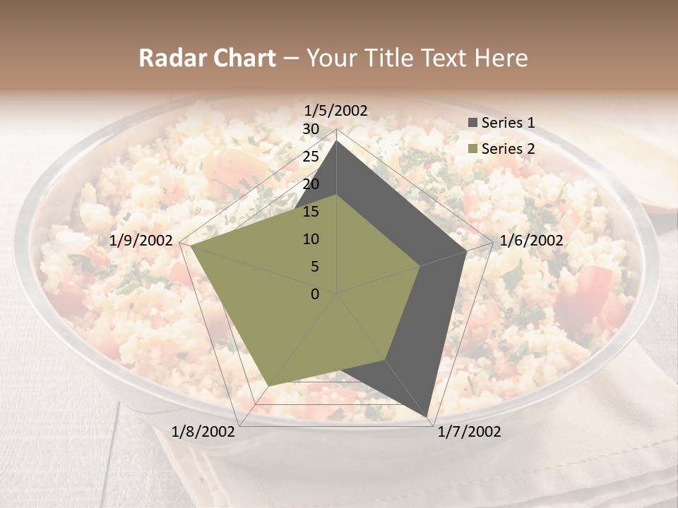 A Dish Of Rice With Tomatoes And Parsley PowerPoint Template