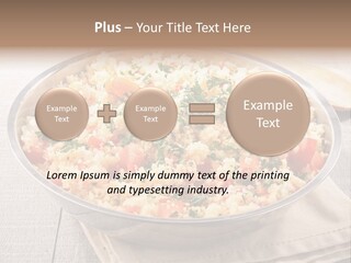 A Dish Of Rice With Tomatoes And Parsley PowerPoint Template