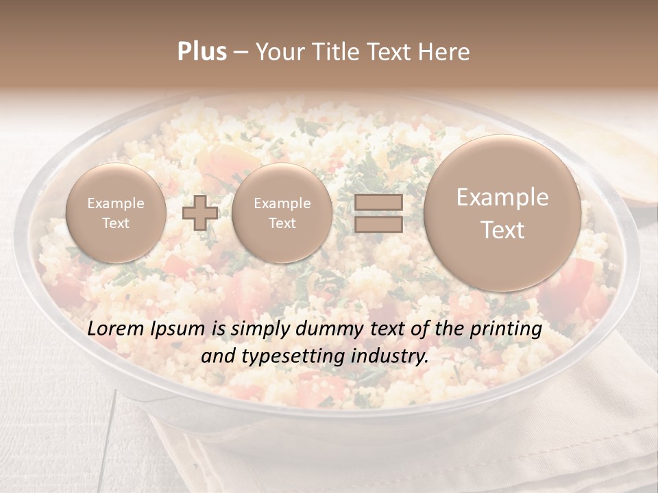 A Dish Of Rice With Tomatoes And Parsley PowerPoint Template