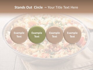 A Dish Of Rice With Tomatoes And Parsley PowerPoint Template