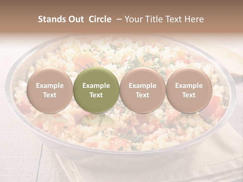 A Dish Of Rice With Tomatoes And Parsley PowerPoint Template