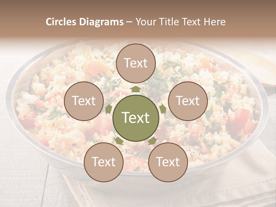 A Dish Of Rice With Tomatoes And Parsley PowerPoint Template