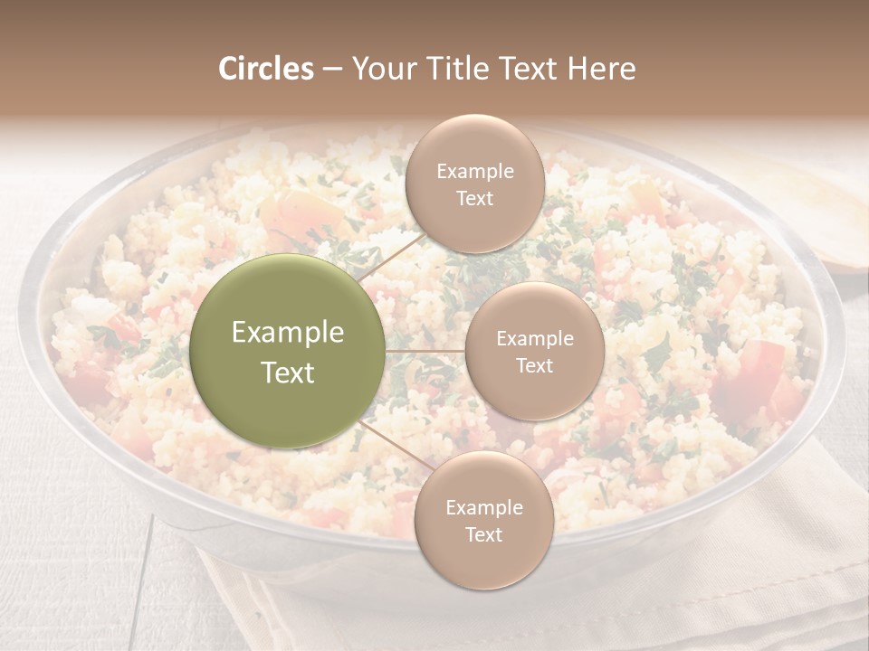 A Dish Of Rice With Tomatoes And Parsley PowerPoint Template