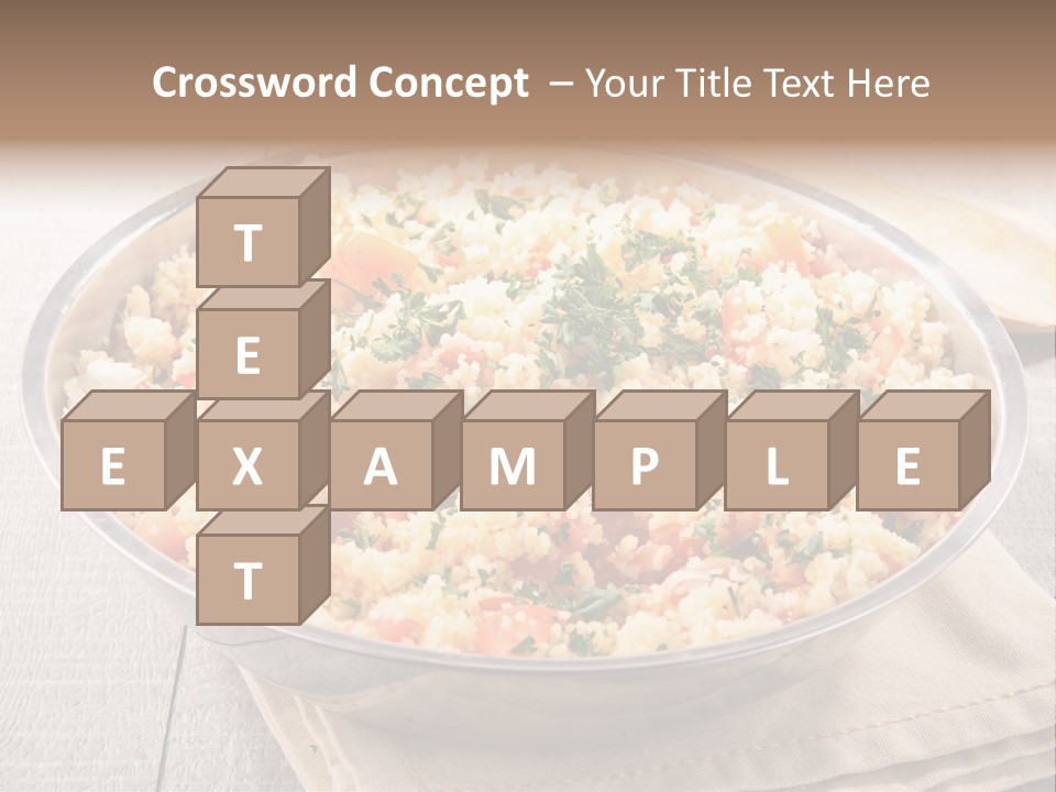 A Dish Of Rice With Tomatoes And Parsley PowerPoint Template