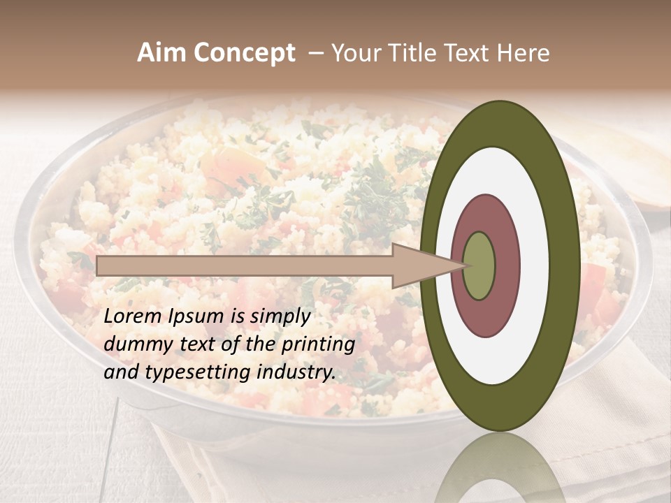 A Dish Of Rice With Tomatoes And Parsley PowerPoint Template