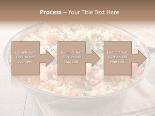 A Dish Of Rice With Tomatoes And Parsley PowerPoint Template
