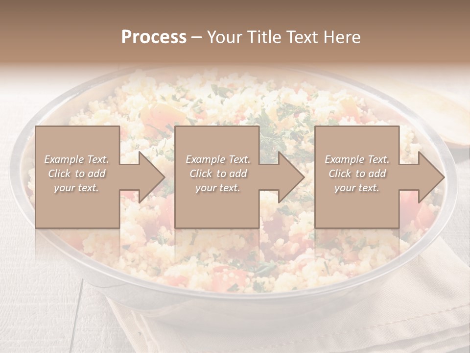 A Dish Of Rice With Tomatoes And Parsley PowerPoint Template