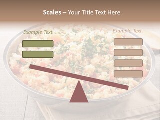 A Dish Of Rice With Tomatoes And Parsley PowerPoint Template