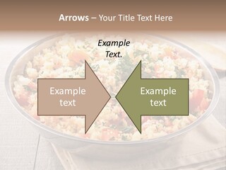 A Dish Of Rice With Tomatoes And Parsley PowerPoint Template