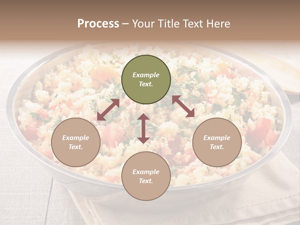 A Dish Of Rice With Tomatoes And Parsley PowerPoint Template