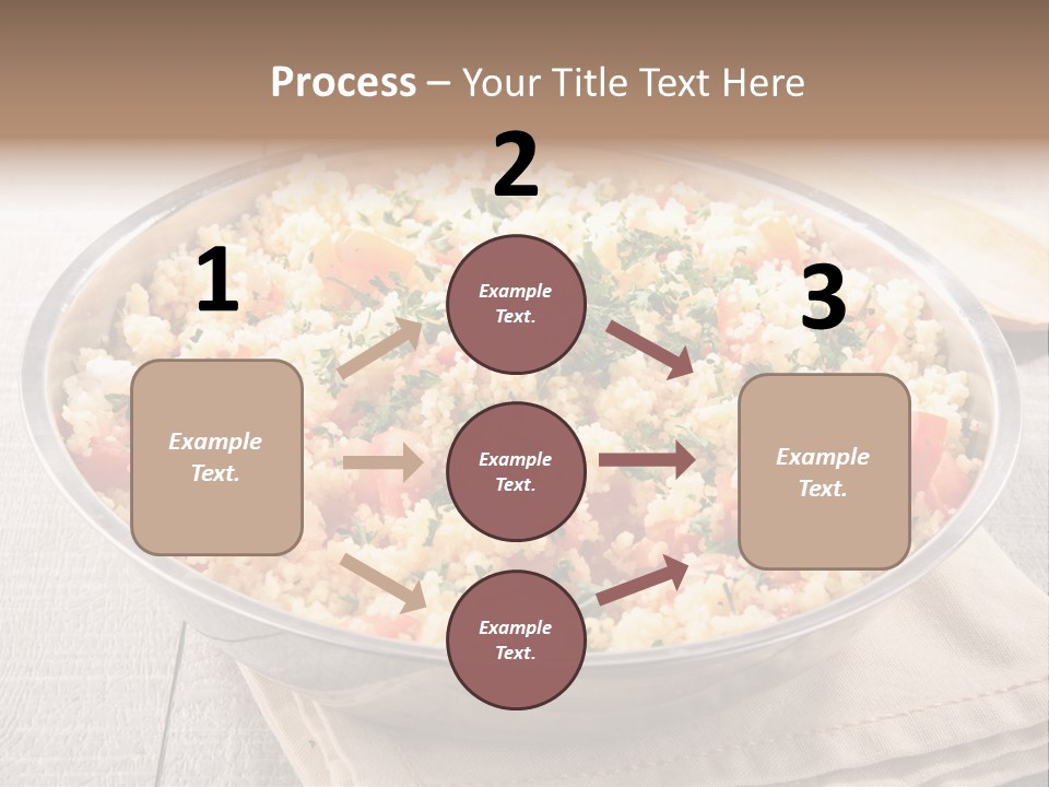A Dish Of Rice With Tomatoes And Parsley PowerPoint Template