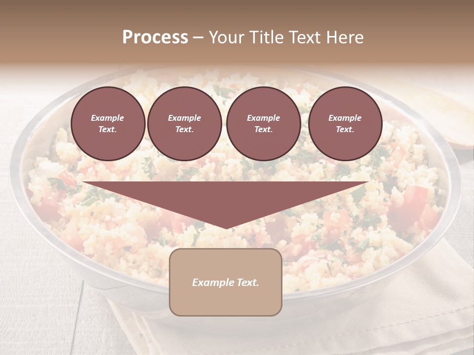 A Dish Of Rice With Tomatoes And Parsley PowerPoint Template