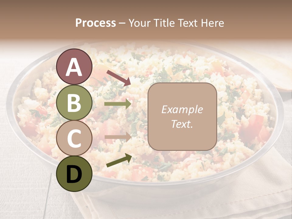 A Dish Of Rice With Tomatoes And Parsley PowerPoint Template