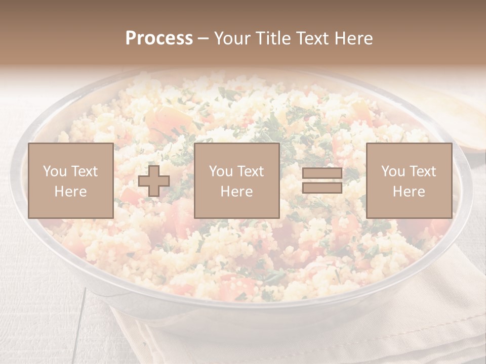 A Dish Of Rice With Tomatoes And Parsley PowerPoint Template