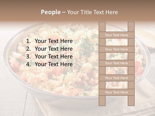 A Dish Of Rice With Tomatoes And Parsley PowerPoint Template