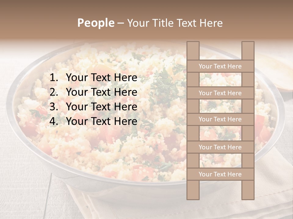 A Dish Of Rice With Tomatoes And Parsley PowerPoint Template