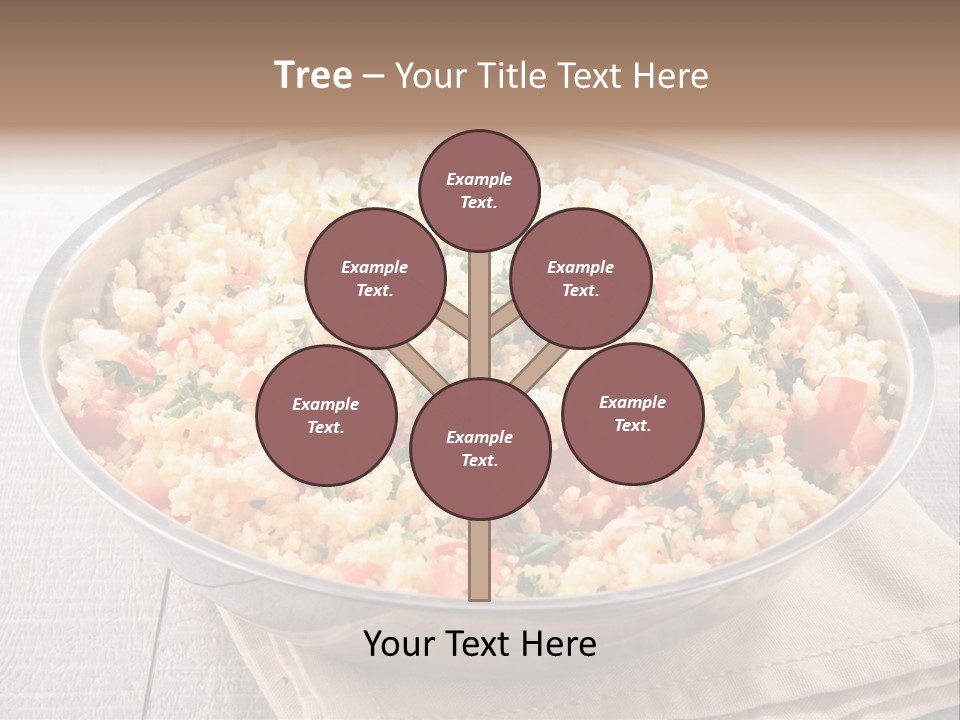 A Dish Of Rice With Tomatoes And Parsley PowerPoint Template