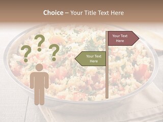 A Dish Of Rice With Tomatoes And Parsley PowerPoint Template