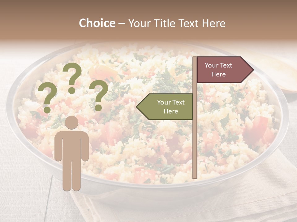 A Dish Of Rice With Tomatoes And Parsley PowerPoint Template