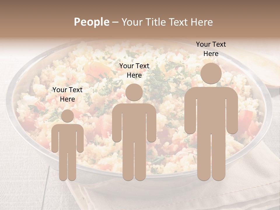 A Dish Of Rice With Tomatoes And Parsley PowerPoint Template