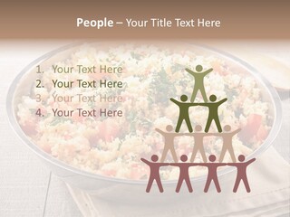 A Dish Of Rice With Tomatoes And Parsley PowerPoint Template