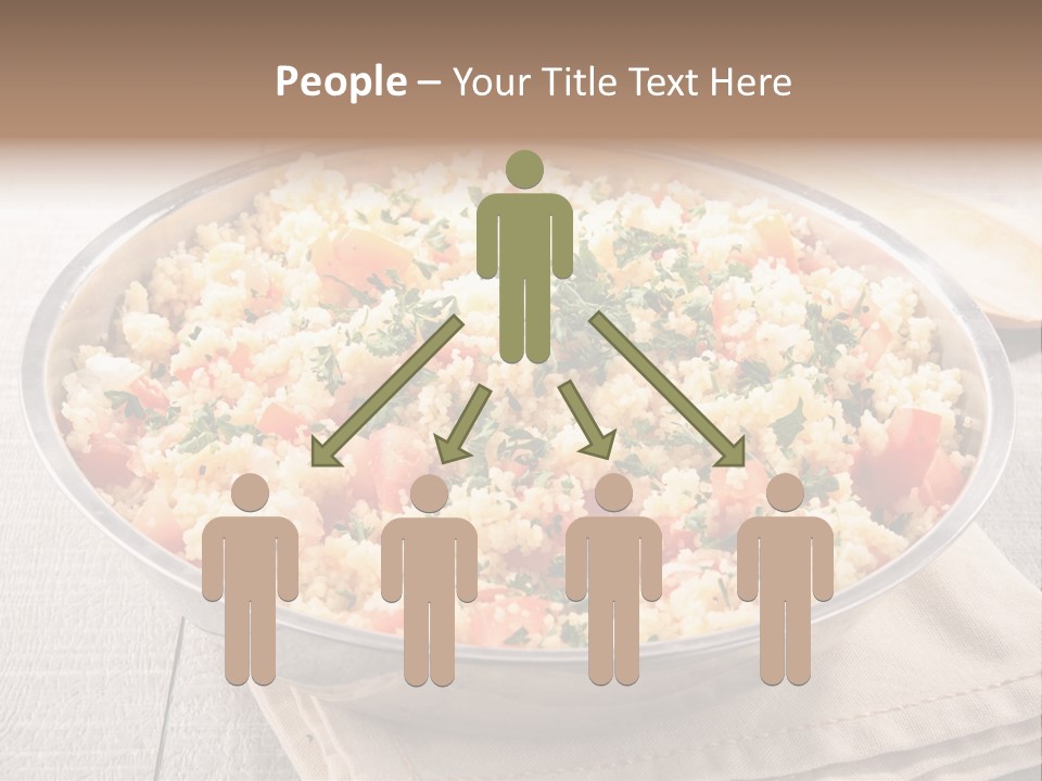 A Dish Of Rice With Tomatoes And Parsley PowerPoint Template