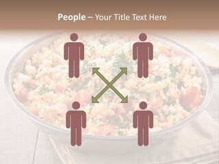 A Dish Of Rice With Tomatoes And Parsley PowerPoint Template