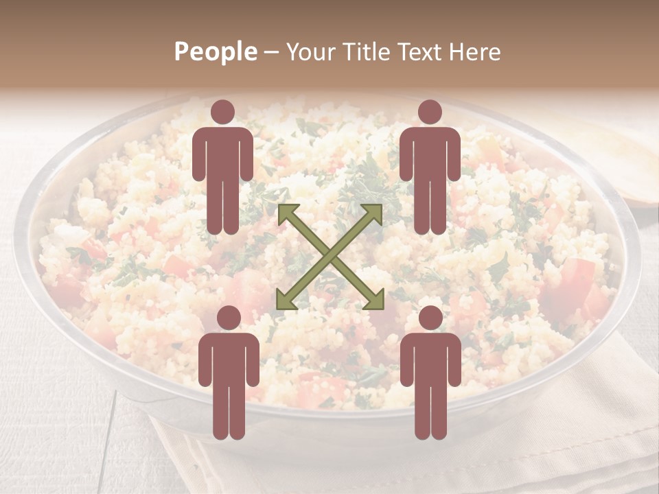 A Dish Of Rice With Tomatoes And Parsley PowerPoint Template