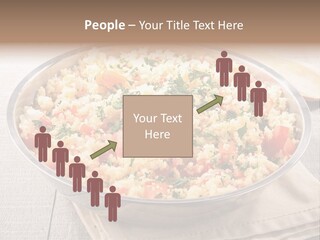 A Dish Of Rice With Tomatoes And Parsley PowerPoint Template