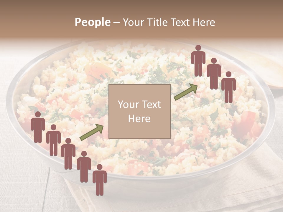 A Dish Of Rice With Tomatoes And Parsley PowerPoint Template