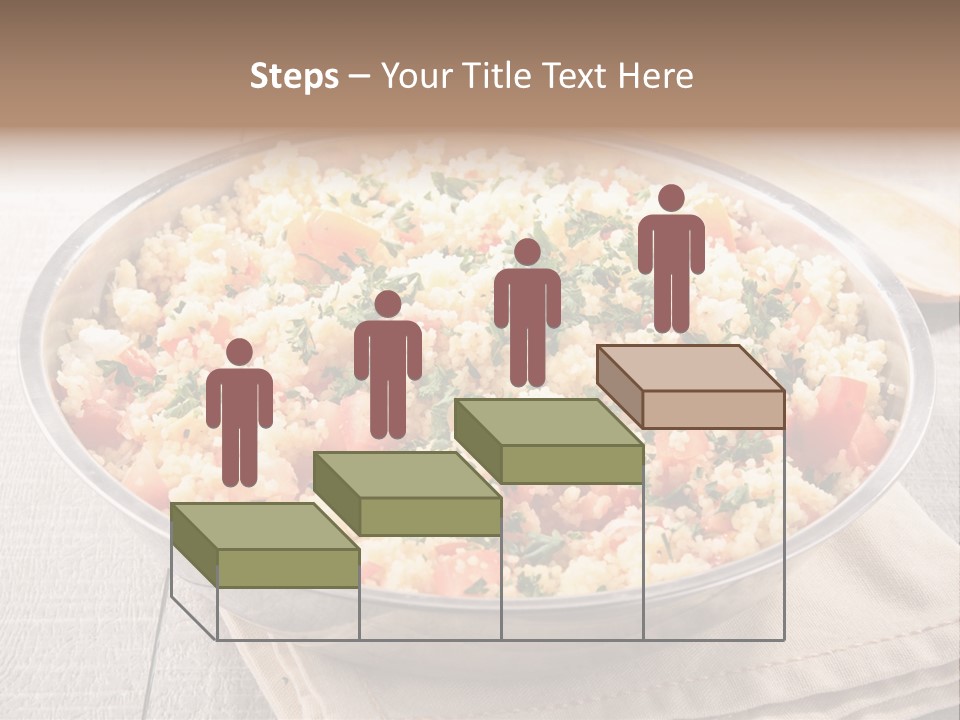 A Dish Of Rice With Tomatoes And Parsley PowerPoint Template