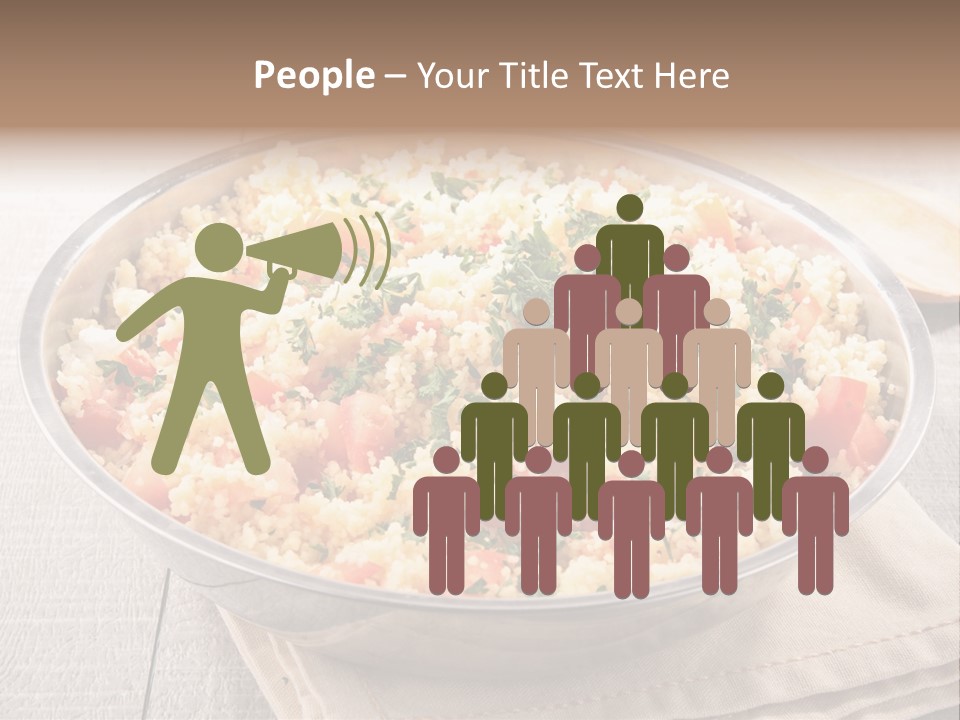A Dish Of Rice With Tomatoes And Parsley PowerPoint Template