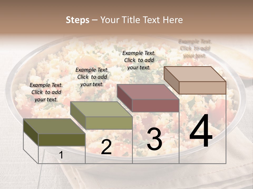 A Dish Of Rice With Tomatoes And Parsley PowerPoint Template