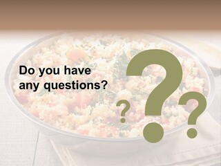 A Dish Of Rice With Tomatoes And Parsley PowerPoint Template