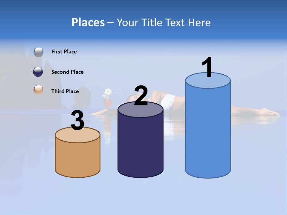 A Woman In A Bikini Laying On The Water PowerPoint Template