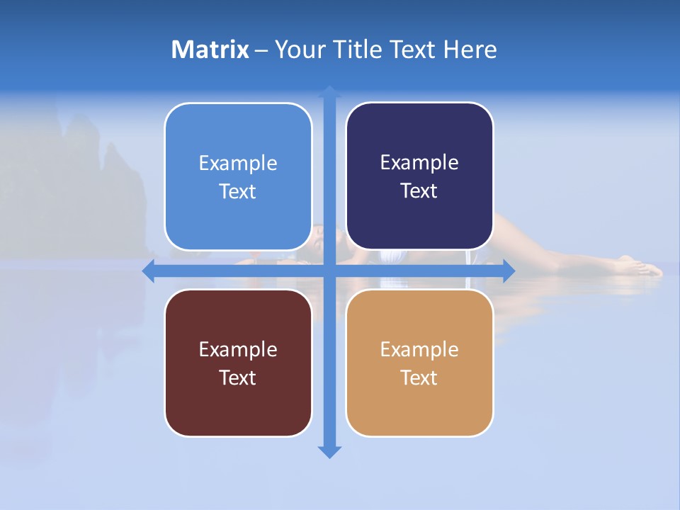 A Woman In A Bikini Laying On The Water PowerPoint Template