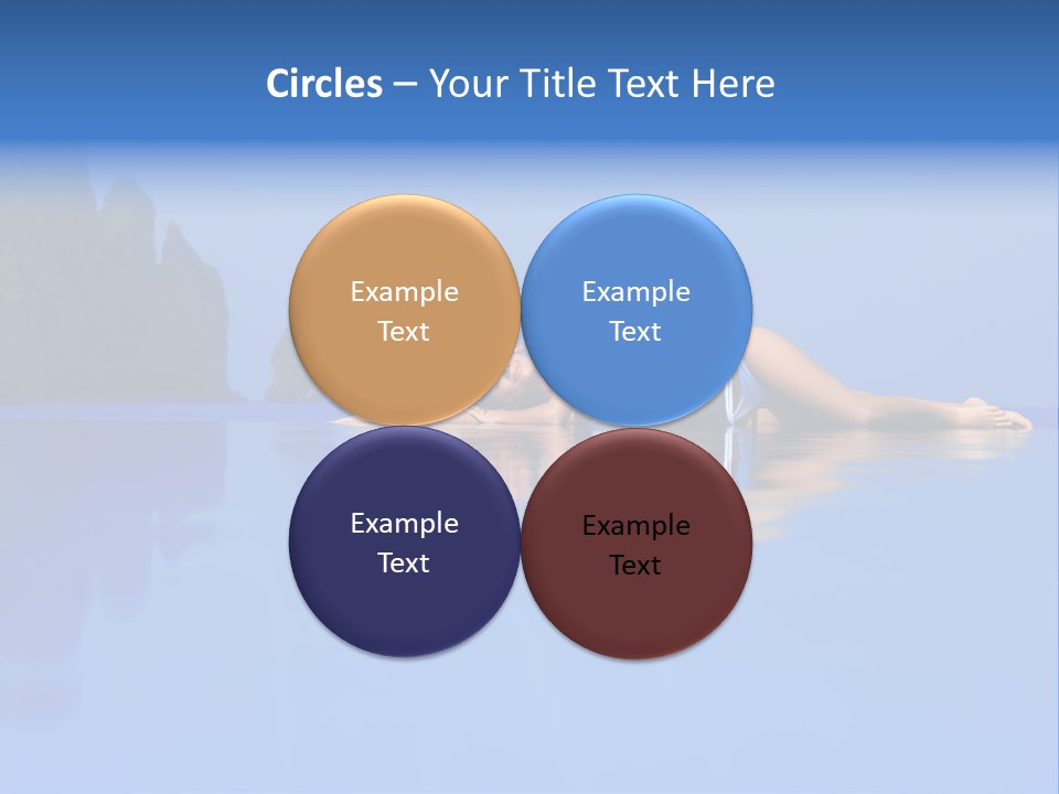 A Woman In A Bikini Laying On The Water PowerPoint Template