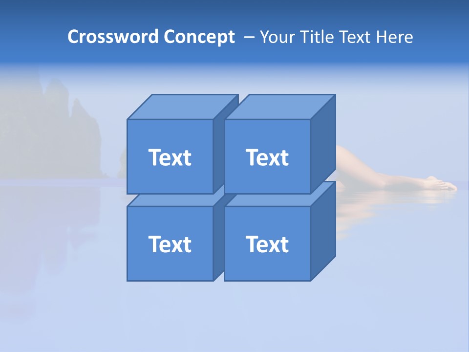 A Woman In A Bikini Laying On The Water PowerPoint Template