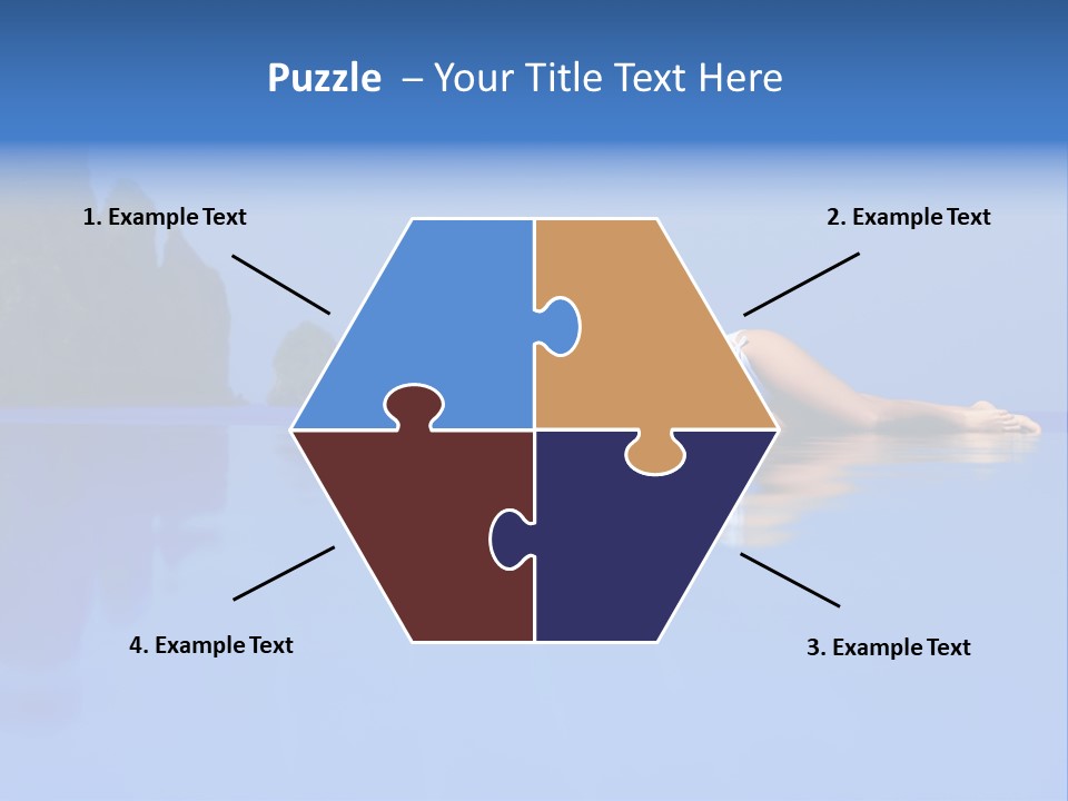 A Woman In A Bikini Laying On The Water PowerPoint Template