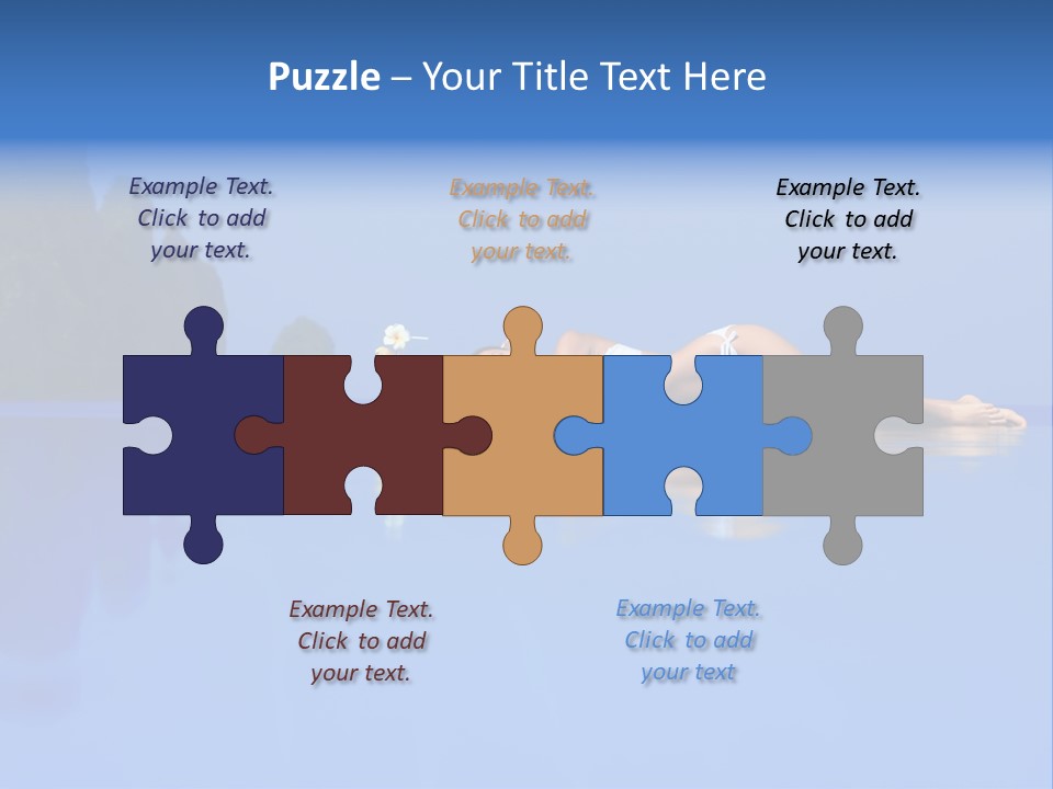 A Woman In A Bikini Laying On The Water PowerPoint Template