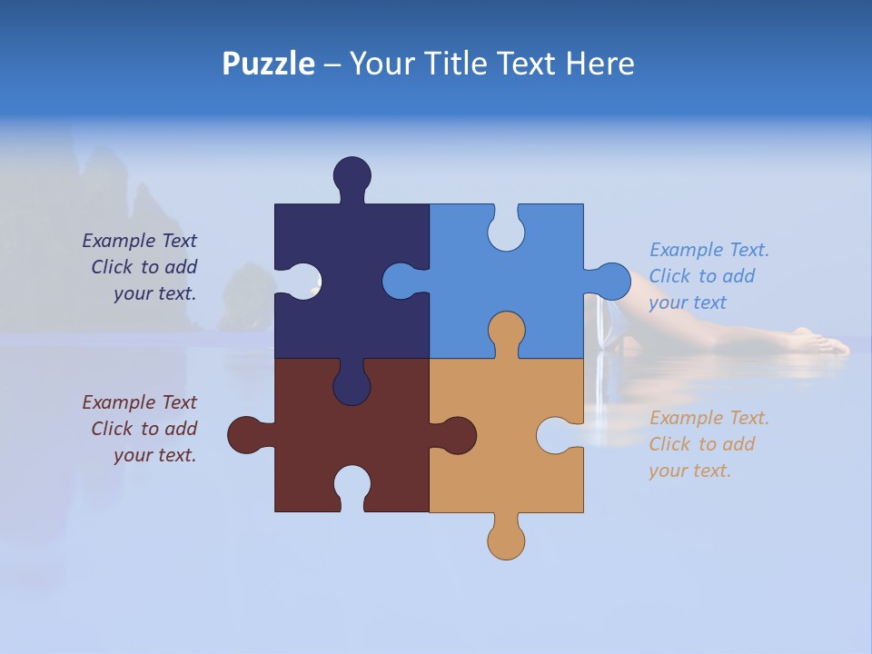 A Woman In A Bikini Laying On The Water PowerPoint Template