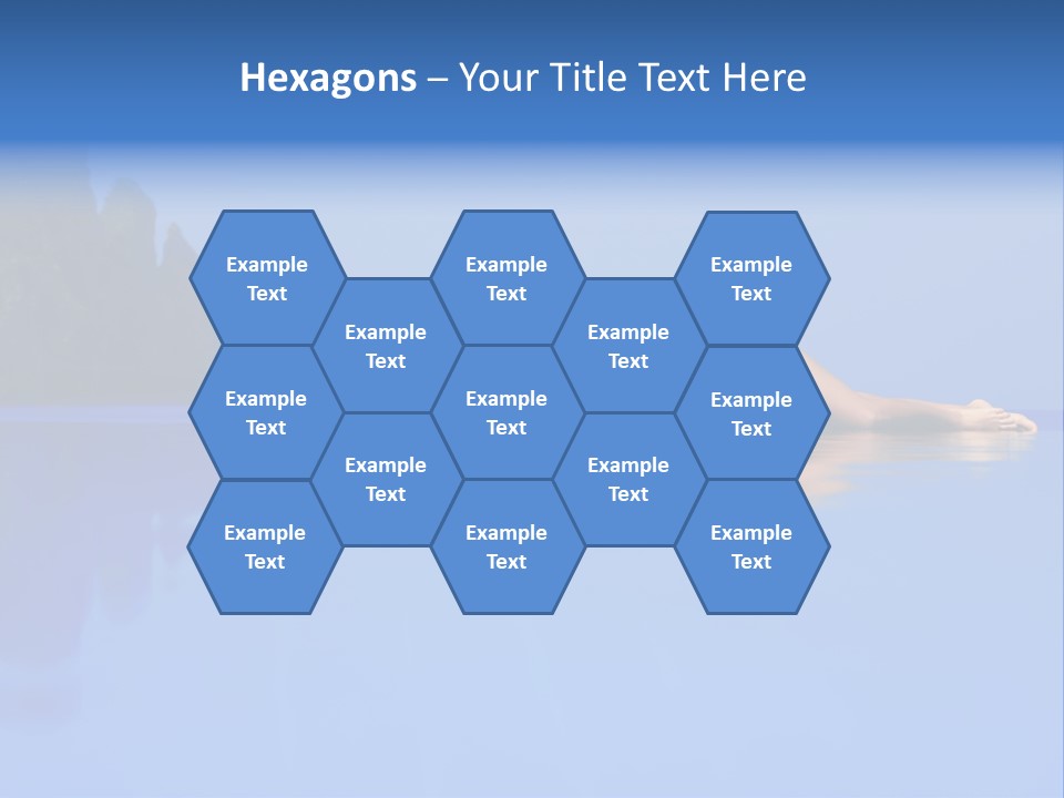 A Woman In A Bikini Laying On The Water PowerPoint Template