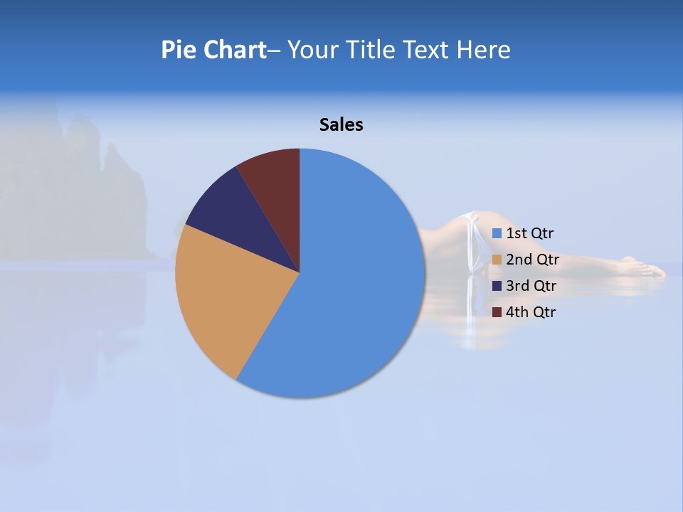 A Woman In A Bikini Laying On The Water PowerPoint Template