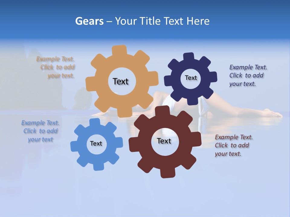 A Woman In A Bikini Laying On The Water PowerPoint Template